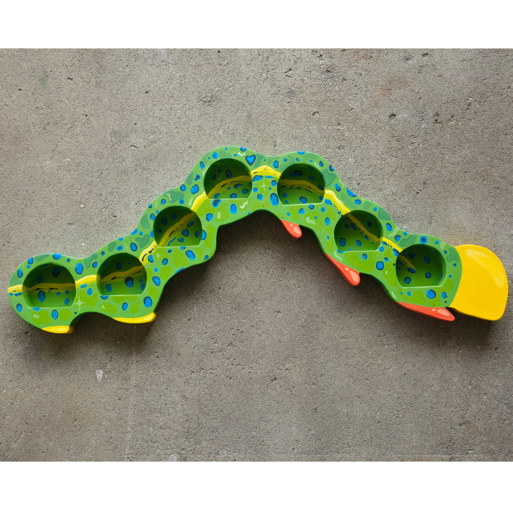 Caterpillar trinket shelf