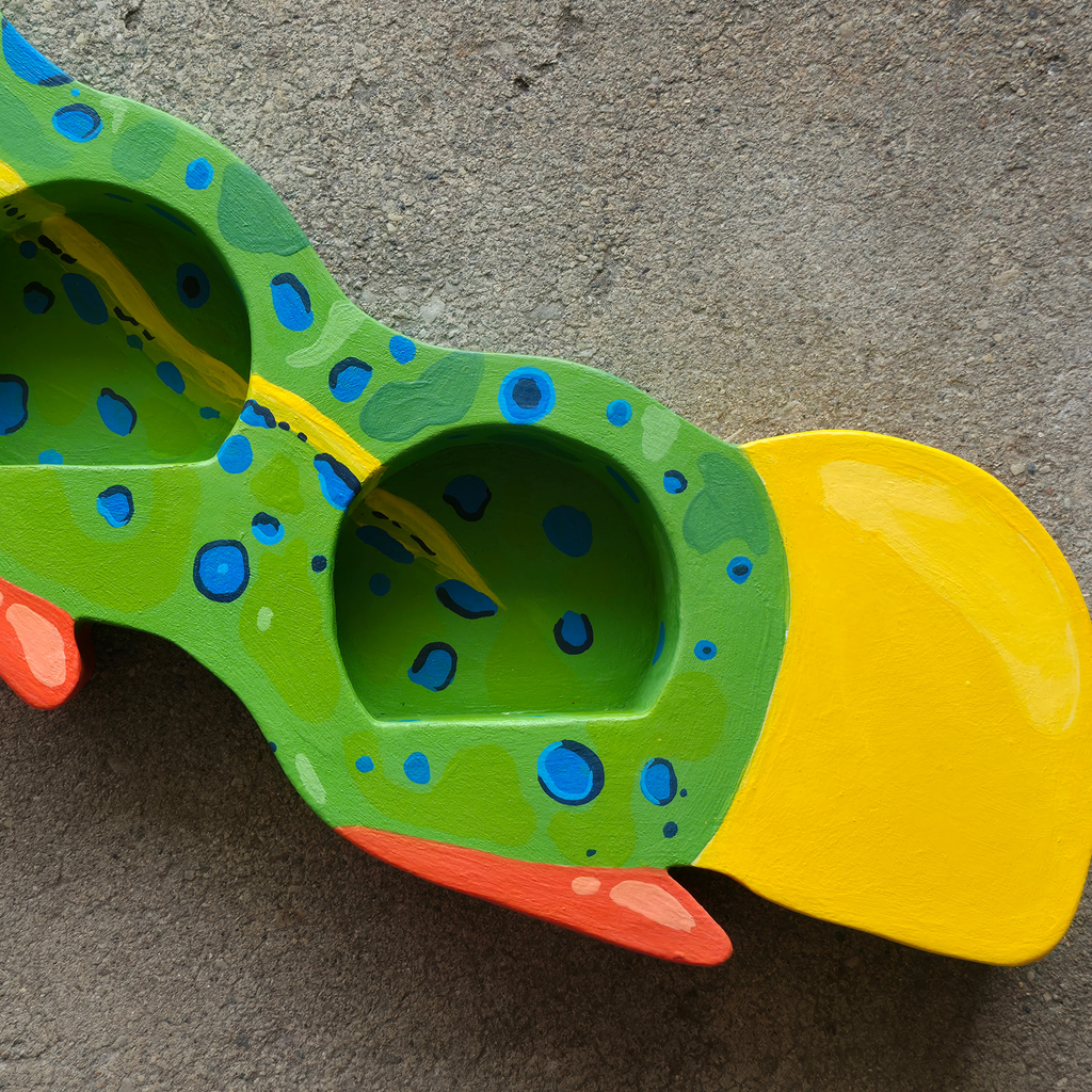 Caterpillar trinket shelf