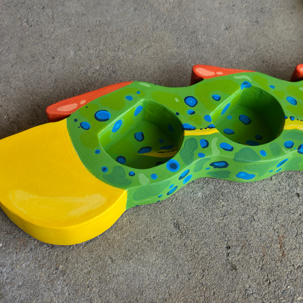Caterpillar trinket shelf
