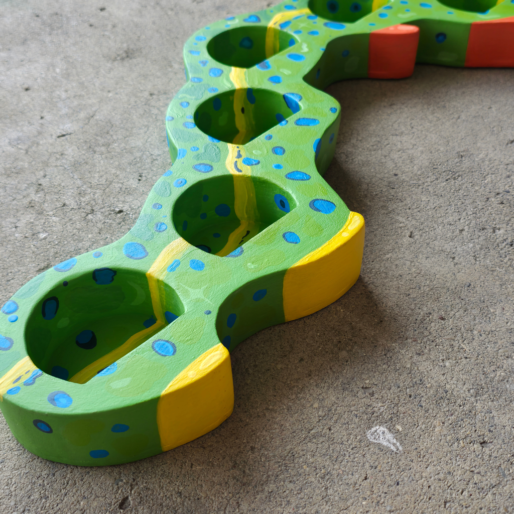 Caterpillar trinket shelf