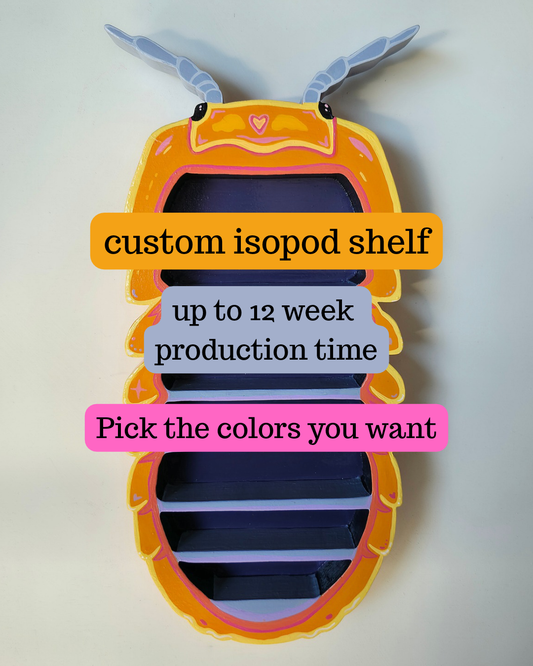 CUSTOM isopod shelf | Up to 12 week production time | choose your own colors